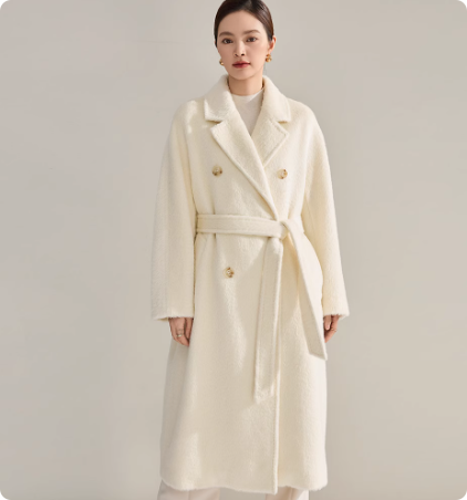 羊驼毛大衣女中长款